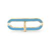 Boucle Or jaune émail bleue et Diamants pour bracelet CORAL REEF