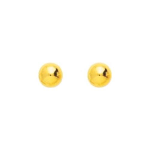 Boucles d'oreilles en plaqué or jaune boule