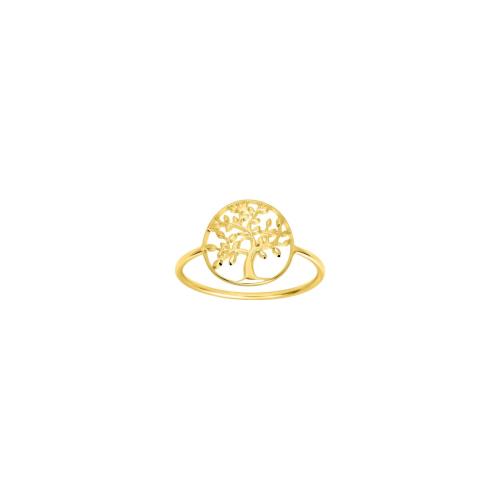 Bague en plaqué or arbre de vie