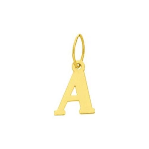 Pendentif lettre A en or jaune