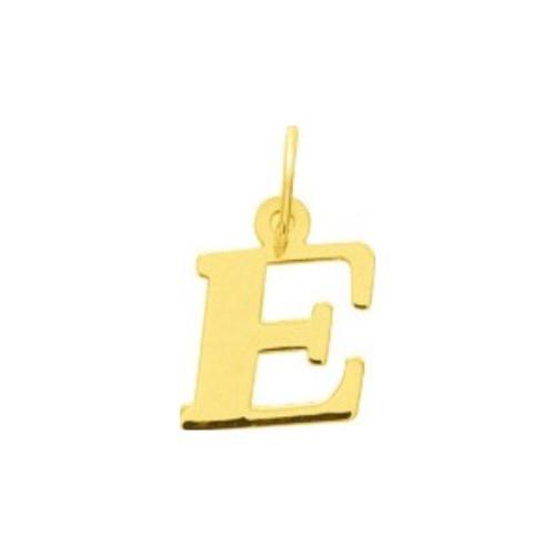 Pendentif lettre E en or jaune