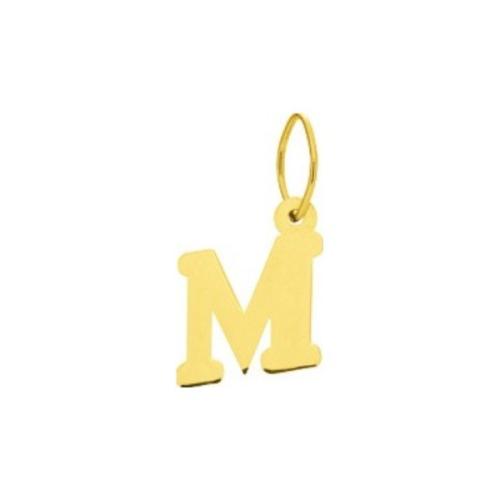 Pendentif lettre M en or jaune