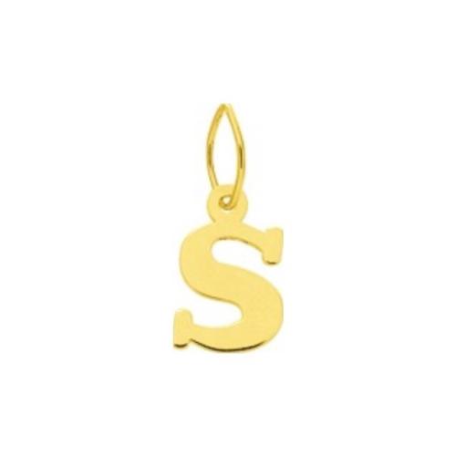 Pendentif lettre S en or jaune