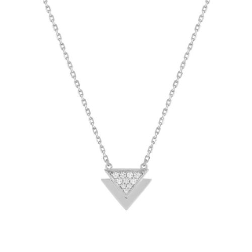 Collier triangle Argent et oxyde
