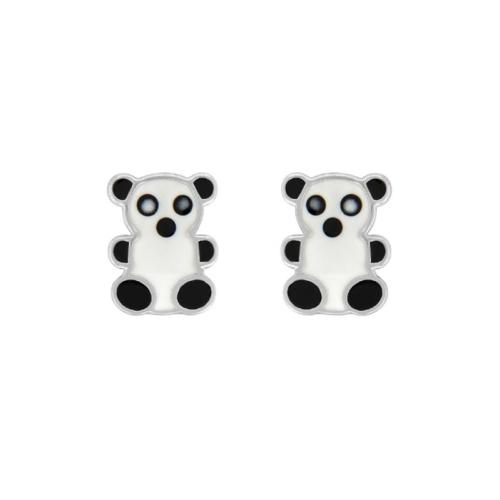 Boucles d'oreilles Argent panda
