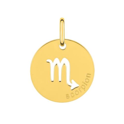 Médaille Zodiaque Scorpion Plaqué or