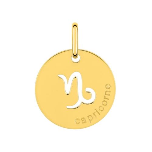 Médaille Zodiaque Capricorne Plaqué or
