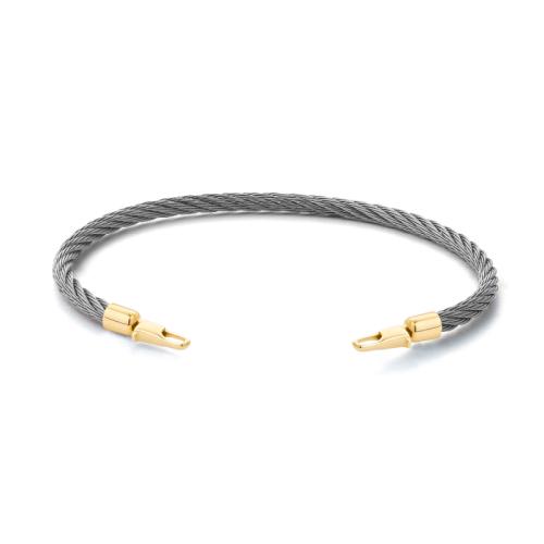 Bracelet câble Acier inoxydable gris Or jaune pour boucle CORAL REEF