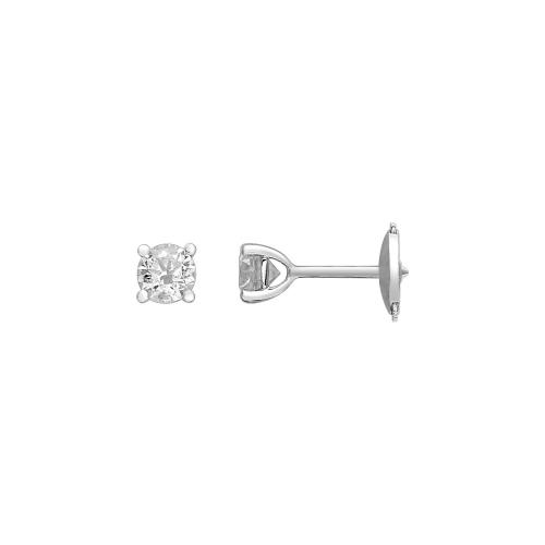 Boucles d'oreilles Diamanti en or blanc 1g et diamant synthétique de 0.6ct